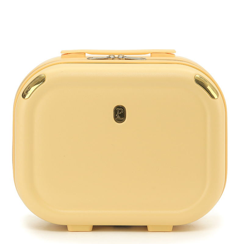 Internet Celebrity 14 Inch Small Women's Suitcase Vintage Accompanying Gift Cosmetic Case Portable Luggage Storage Box Cosmetic Bag