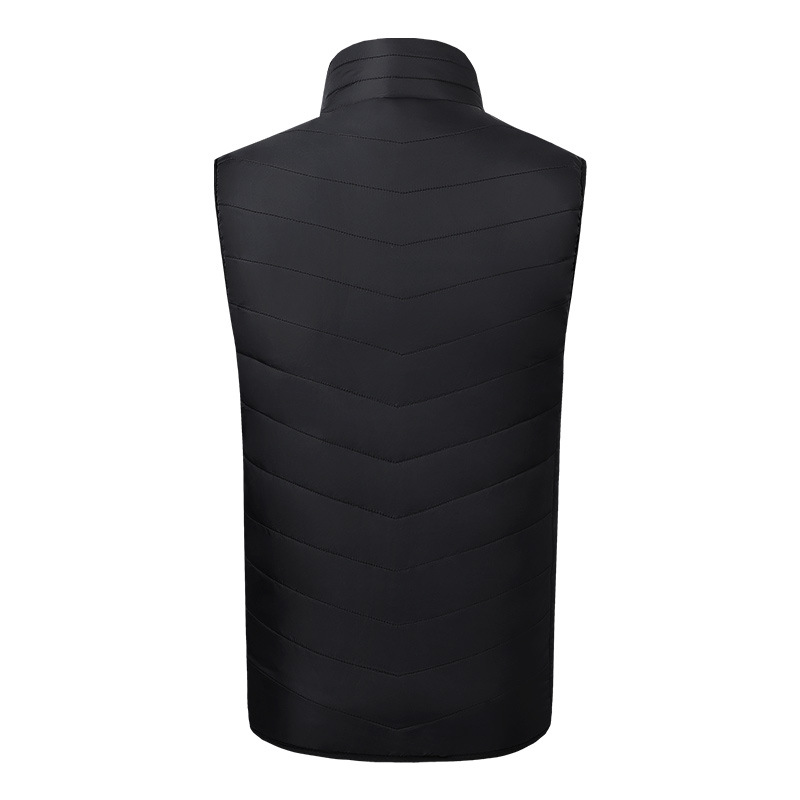 冬季新款三控智能发热服十一区充电加热背心男士立领恒温发热马甲