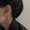 Chain, retro ear clips, no pierced ears, simple and elegant design