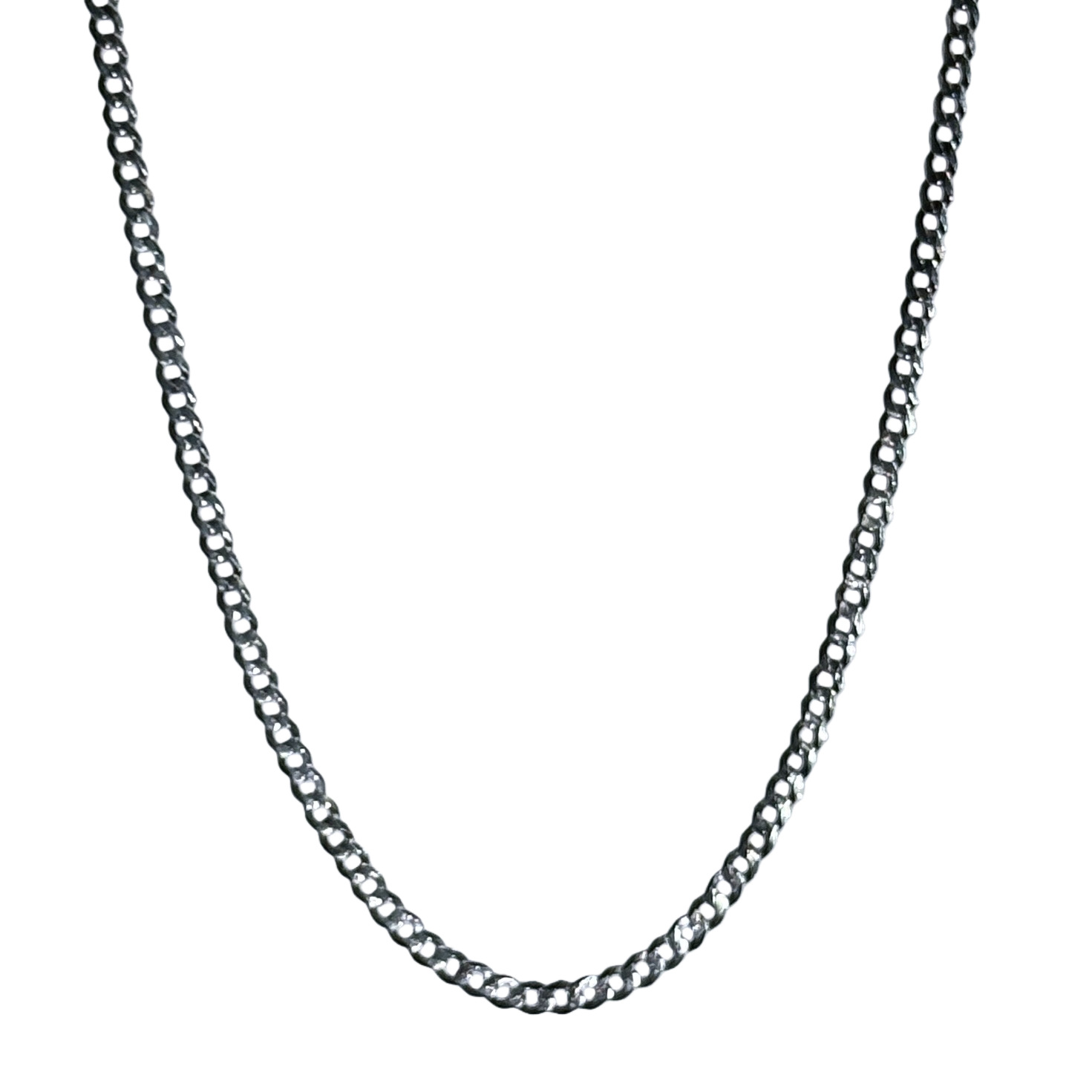 s925 Sterling Silver Accessory For Men, Minimalist Style, High-end Sweater Chain, Hexagonal Side Cuban Chain Necklace_voghion.com