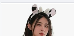 이미지 색상 + 젖소 양말 + 머리띠