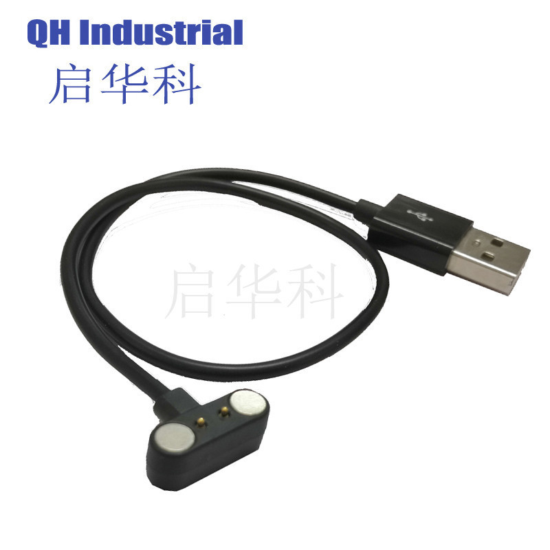 2PT型PogoPin弹簧针磁吸连接器公母端充电数据线智能手环穿戴设备