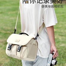 相机包单反单肩数码相机收纳包微单镜头手提包适用于佳能索尼富士