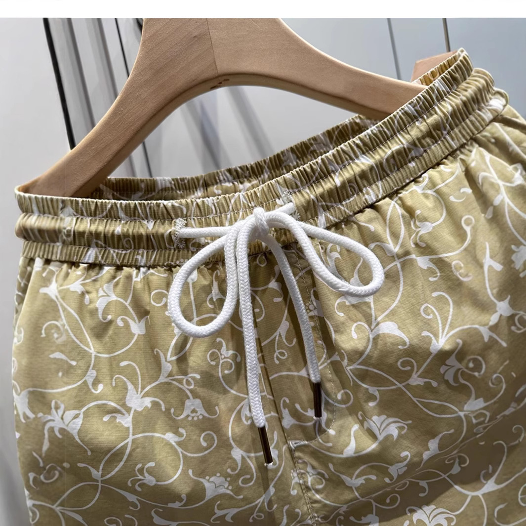 Summer Print Men's Shorts Trendy Design Loose Fit Versatile Sporty Casual Four Quarter Length Pants_viptrois.com