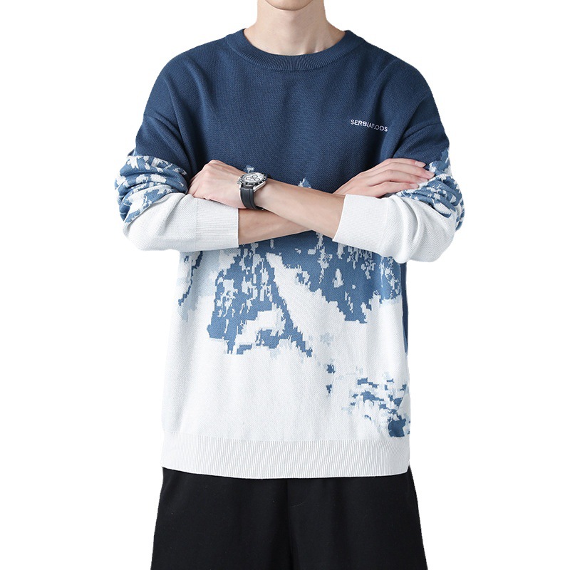 Herren Strickpullover Mit Farbakzenten Für Herbst Und Winter_voghion.com