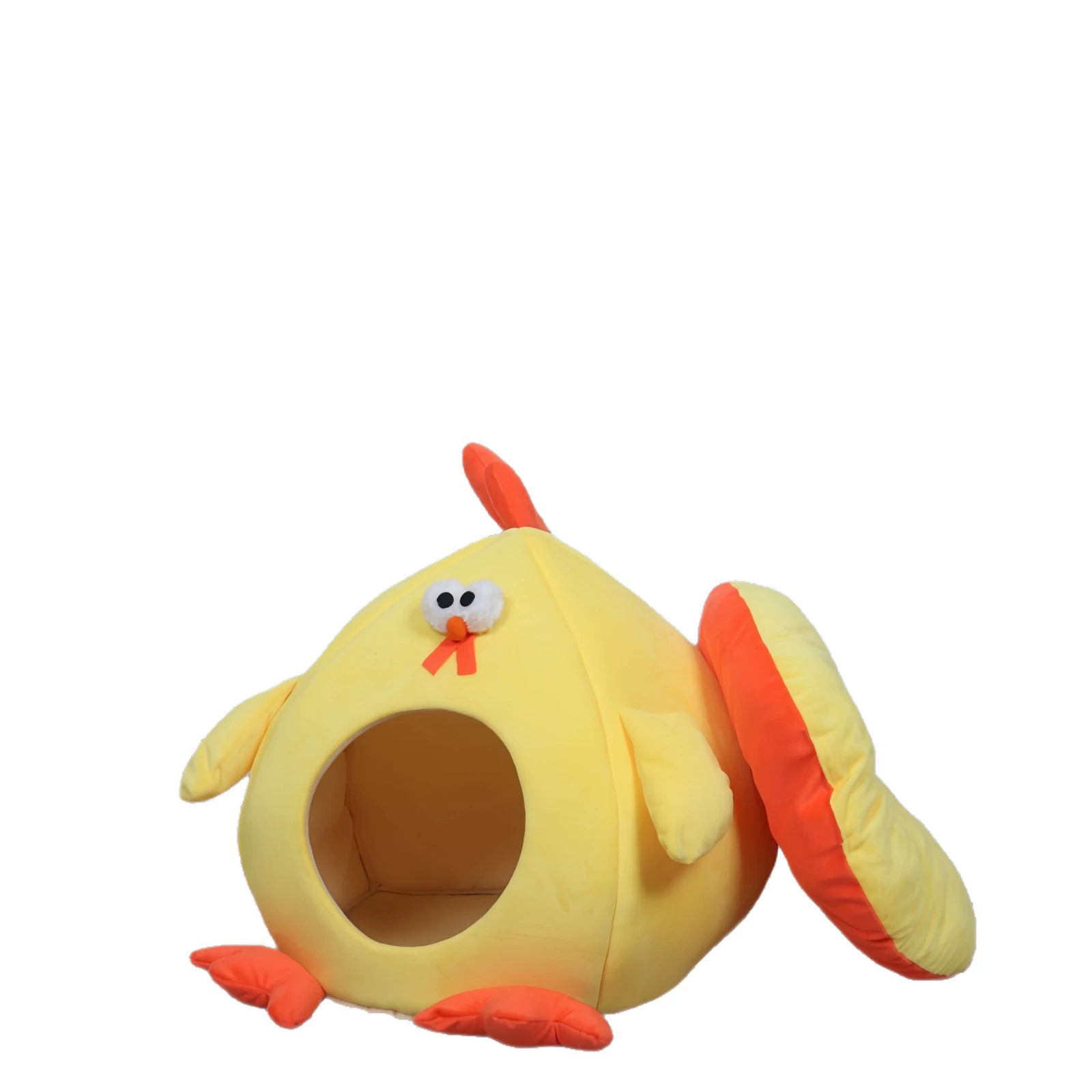 Милый вариант интернет-знаменитости Dundun Chicken Little Yellow Chicken для питомца, гнездо для кошки и собаки закрытого типа, хиты продаж на Amazon, съёмное и стирающееся гнездо