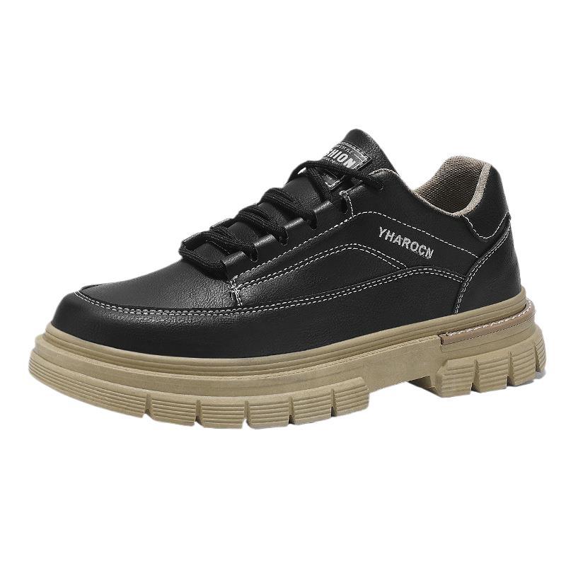 Zapatos masculinos de primavera, nuevos zapatos de herramientas transpirables, tendencia masculina, 100 zapatos deportivos de fondo grueso, zapatos de cuero casuales, botas Martin image 5
