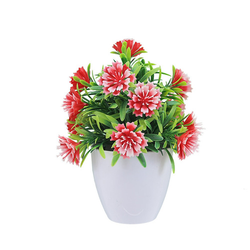 17 Small Daisies Hemisphere Roses Small Pot Plant Set Artificial Flower Pot Plant Simulation