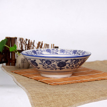 包邮陶瓷青花面馆专用碗日式斗笠面碗麻辣烫大碗粉面汤牛肉拉面碗