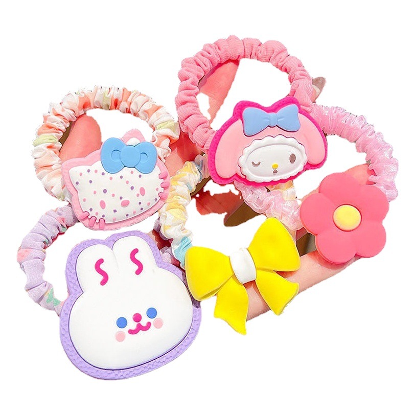 Banda de goma para niños de estilo coreano Niña corbata bola cuerda de pelo banda de pelo de intestino grueso para Niña Accesorios para el cabello de cola de caballo accesorios para el cabello accesorios para la cabeza