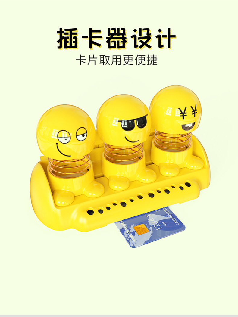 Car Ornaments, Car Parking Card Number Plate, Minions Cartoon Doll Ornaments, Car Temporary Parking Number Plate
