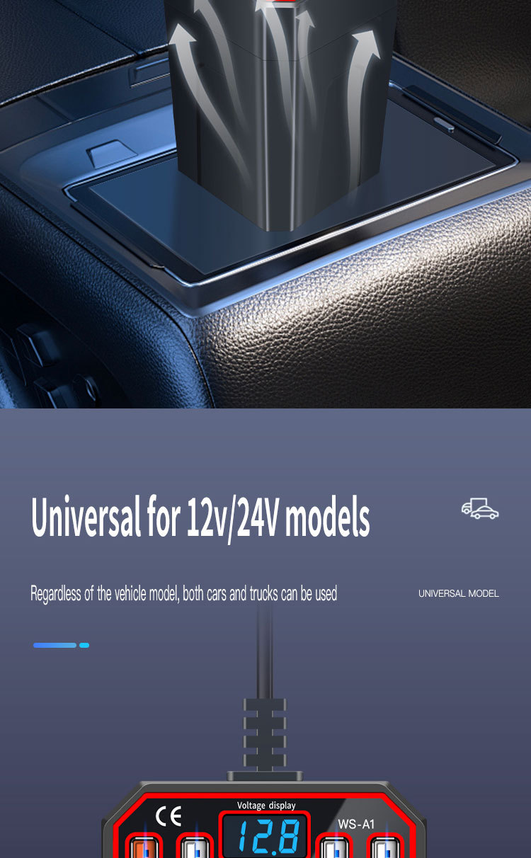 Car inverter 12v24v to 220v high-power car truck universal converter car fast charger