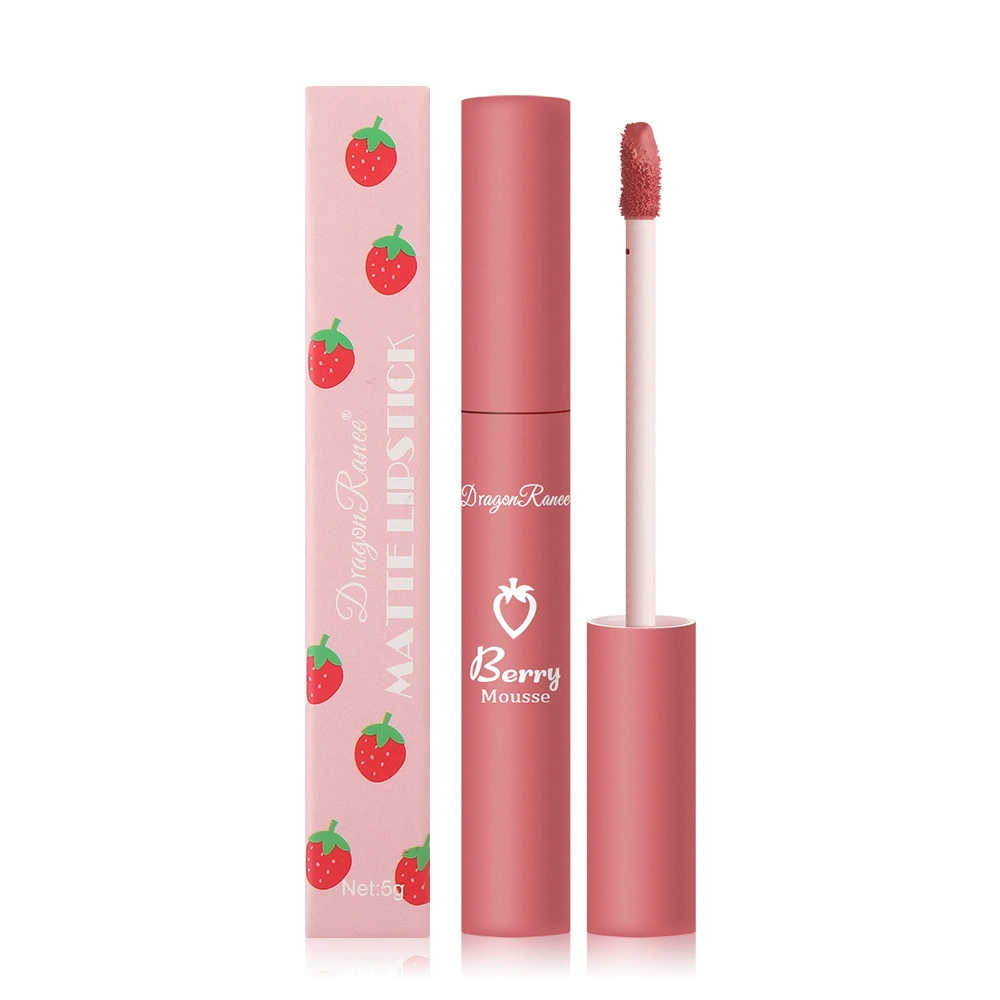 Матовый помада (DragonRanee DR40) полупрозрачное затемнение, стойкость, 12 цветов