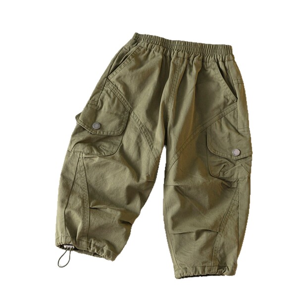 Solid color children's spring casual trousers for leisure for boys