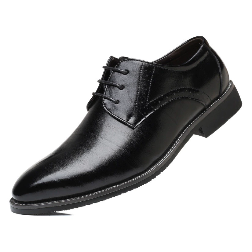 2025 деловые кожаные туфли для внешней торговли, новые мужские туфли большого размера, туфли на шнуровке с неглубоким голенищем, модельные туфли для декора комнаты.