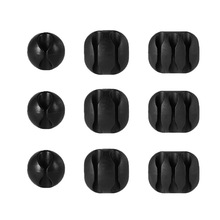 亚马逊热销硅胶理线器多款式桌面理线器电缆收纳保护套电线固线器