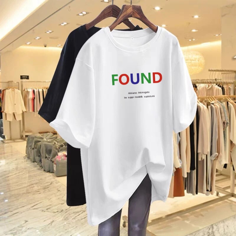 Ladieswear's Clothing, Middle-Aged and Elderly Maternity Clothing, Short-Sleeved T-Shirt, Women's Loose Large Size Slimming Look Belly-Covering Printed Half-Sleeved T-Shirt Top