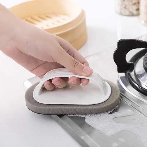 Handlebar bathroom bathtub tile brush, bathroom floor cleaning brush, kitchen dishwasher sponge scrub, groove gap brush