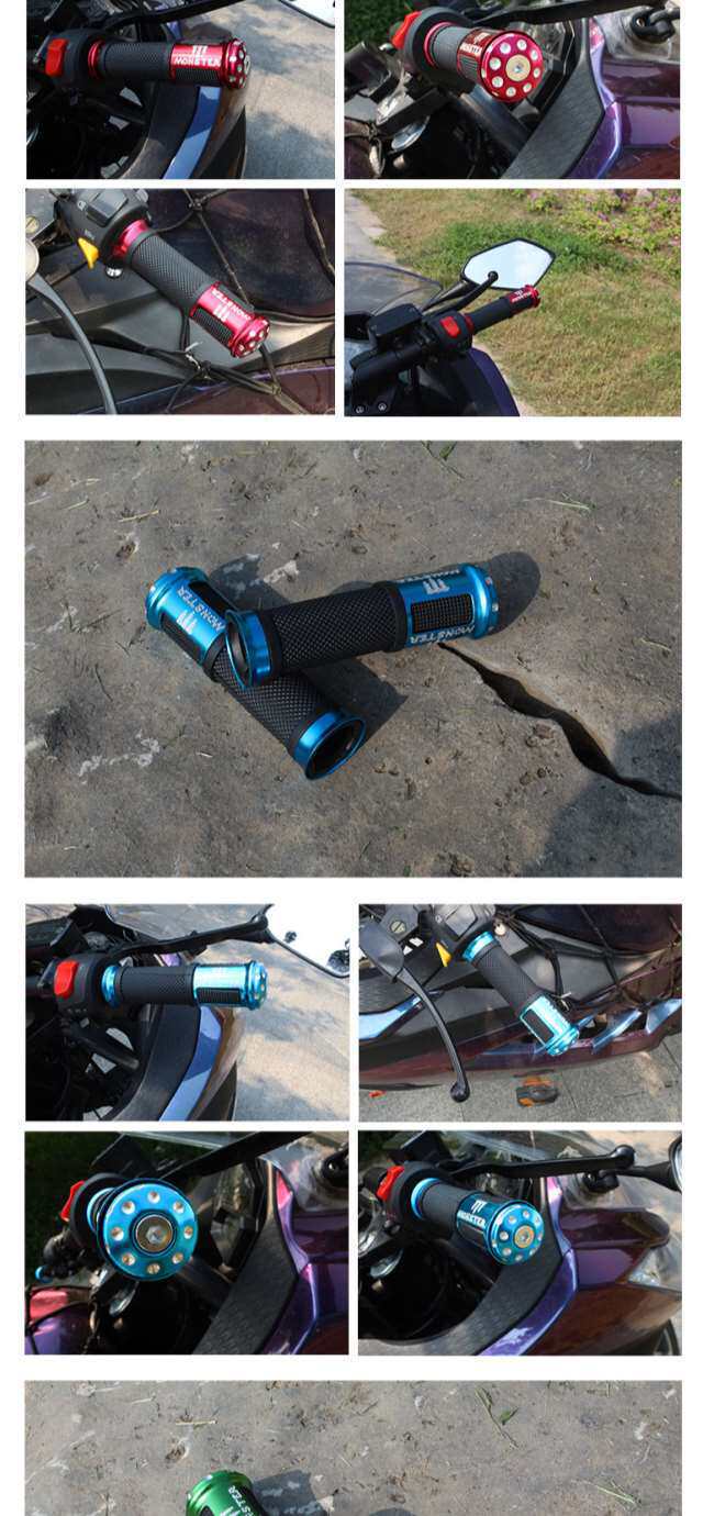 Motorcycle Handlebars Suitable for Ghost Fire, Xunying Scooter, Aluminum Alloy Modified Throttle Grip, Rubber Throttle Handle
