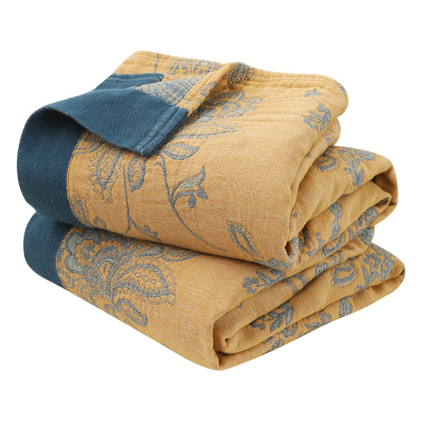 Cotton Towel Quilt Single Double Thickened Autumn and Winter Five-Layer Gauze Bed Sheet Cover Blanket Bed Cover Air-conditioning Blanket