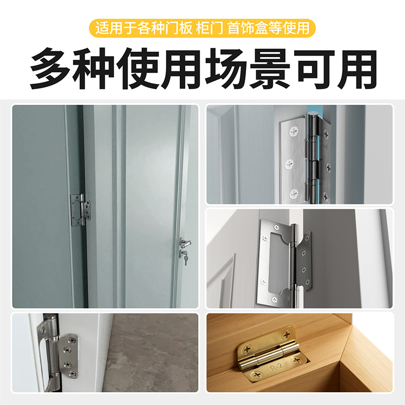 bisagra de acero inoxidable puerta de gabinete abierta bisagra plegable mini pequeña bisagra de muebles accesorios de hardware puerta de madera plegable image 4