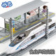 Fuxing high-speed rail model alloy sound and light Children's boy toy simulation train EMU ornaments track set