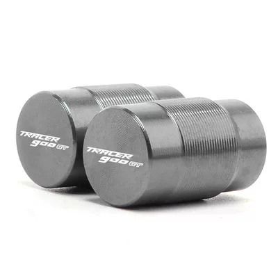 Suitable for Yamaha Tracer900Gt 17-25 Aluminum Alloy Modified Tire Valve Core Cap Plug Accessories (valve) - gray-pair