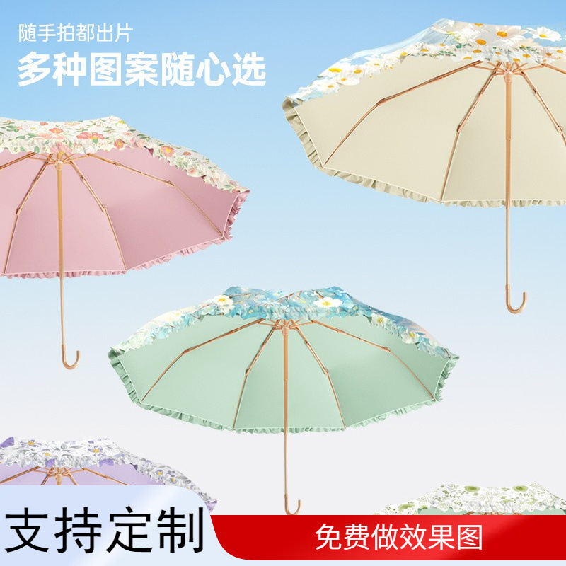 Umbrella solar-powered