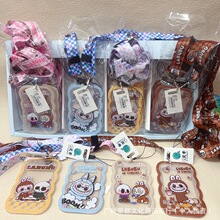 萌趣卡通高颜值透明卡套儿童PP证件卡学生创意带挂绳卡套公交卡