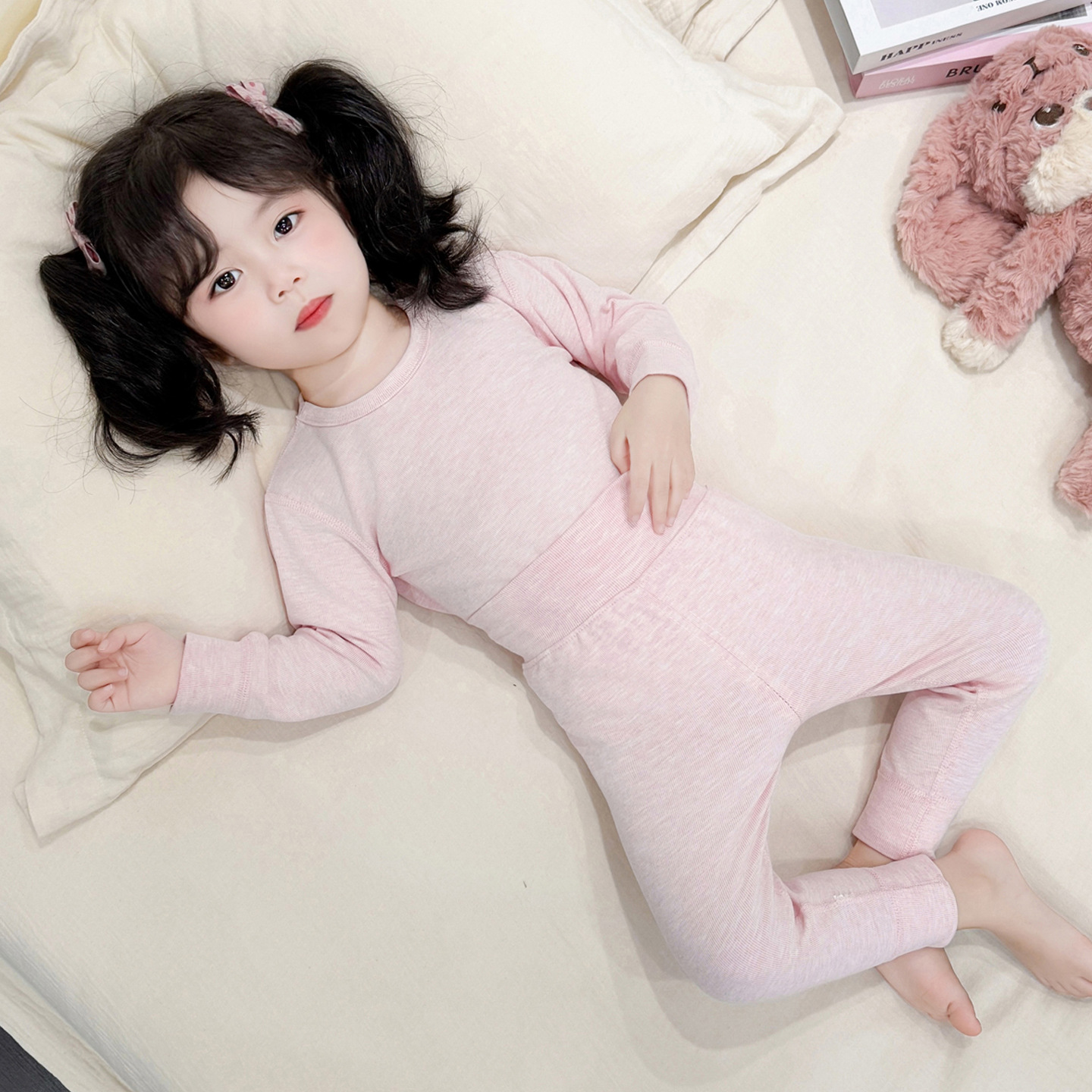 Colored cotton high waist-pink