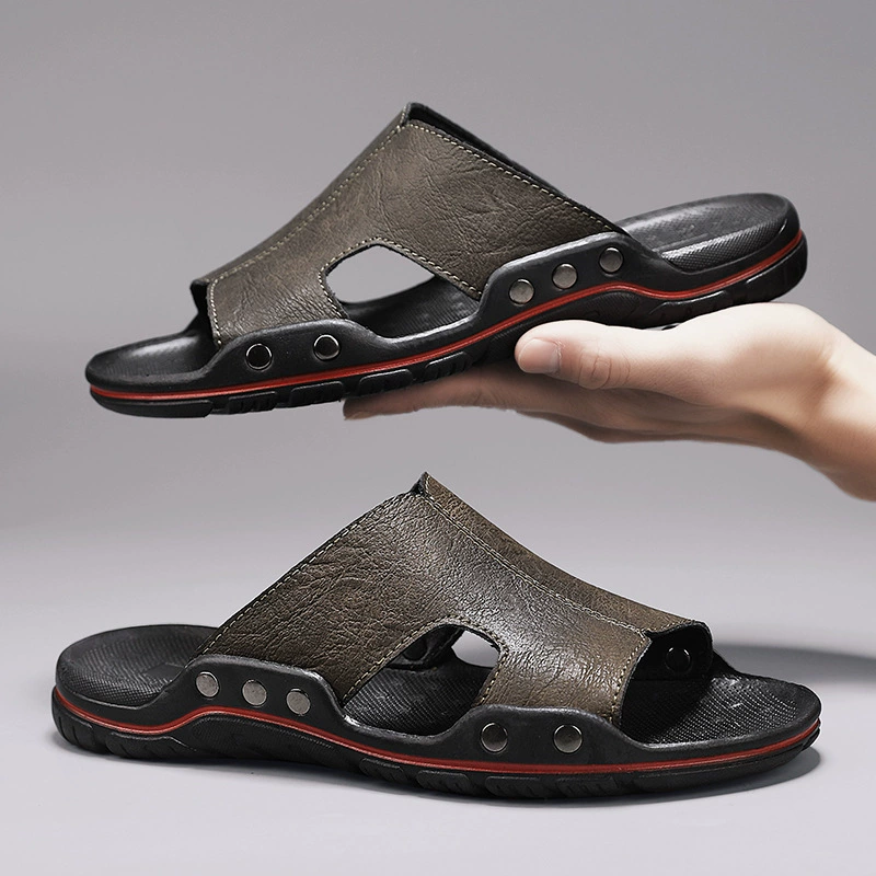 Трансграничные большие размеры летних сандалий мужские буксирные повседневные пляжные тенденции на открытом воздухе сандалии носить тапочки мужчины