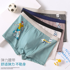 Men's Underwear for Teenage Boys, 14-Year-Old Male Students, Developmental Stage, Pure Cotton, For High School and Junior High School Students, Boys' Underpants and Shorts