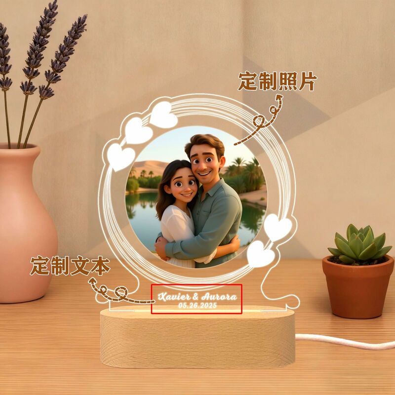 Cross-Border Valentine's Day Atmosphere Ai Anime Cartoon Portrait Gift Production, Personalized Pixar-Style Night Light Cross-Border Valentine's Day Atmosphere Ai Anime Cartoon Portrait Gift Production, Personalized Pixar-Style Night Light