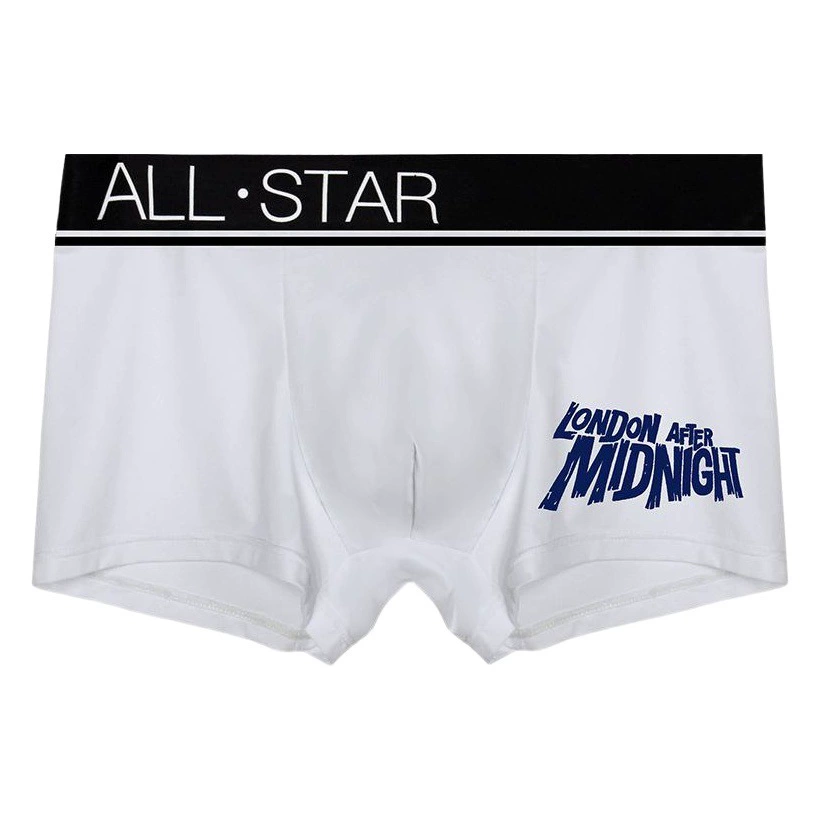 Мужское нижнее белье из ледяного шелка, тонкие боксеры, удобные дышащие модные сексуальные корейские четырехугольные брюки с принтом для молодых мальчиков