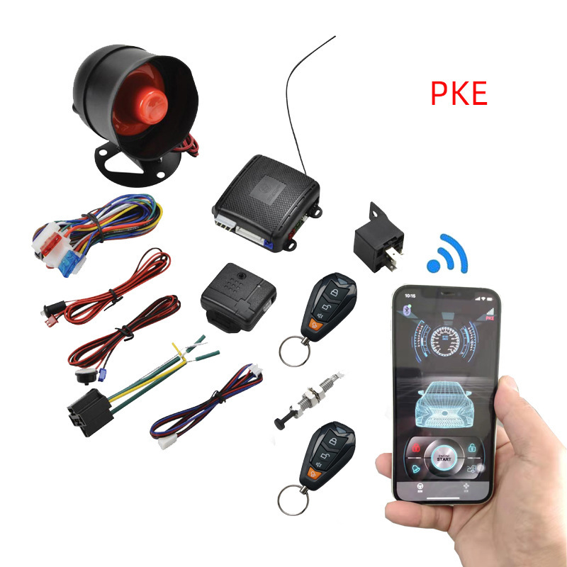 厂家直供跨境产品 汽车防盗器 car alarm手机APP/PKE感应开关锁|undefined