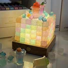 手工diy高颜值生日方糖氛围灯夜光小红书糖果同款情侣ins小礼物