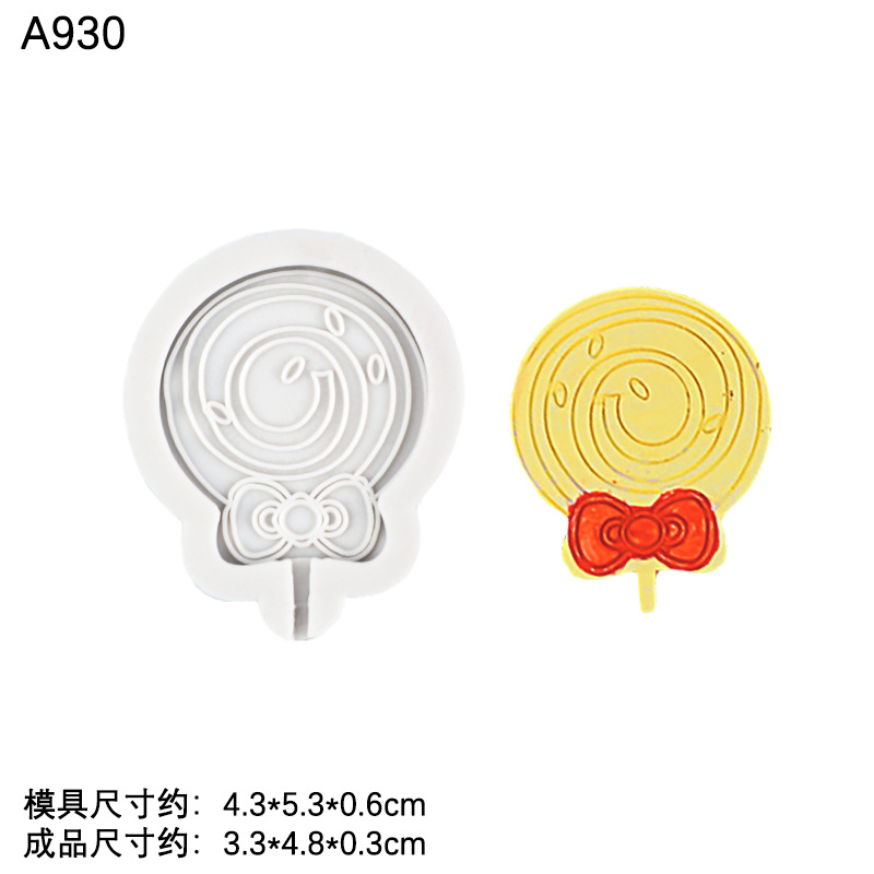 Grande y pequeño Lollipop silicona fondant cake molde para hornear DIY chocolate aromaterapia yeso decoración Accesorios