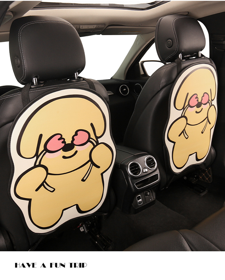 Tulip Biye Small Animal Design Car Seat Back Anti-Kick Pad, Car Seat Anti-Dirt Pad, Universal for All Seasons, Rear Seat