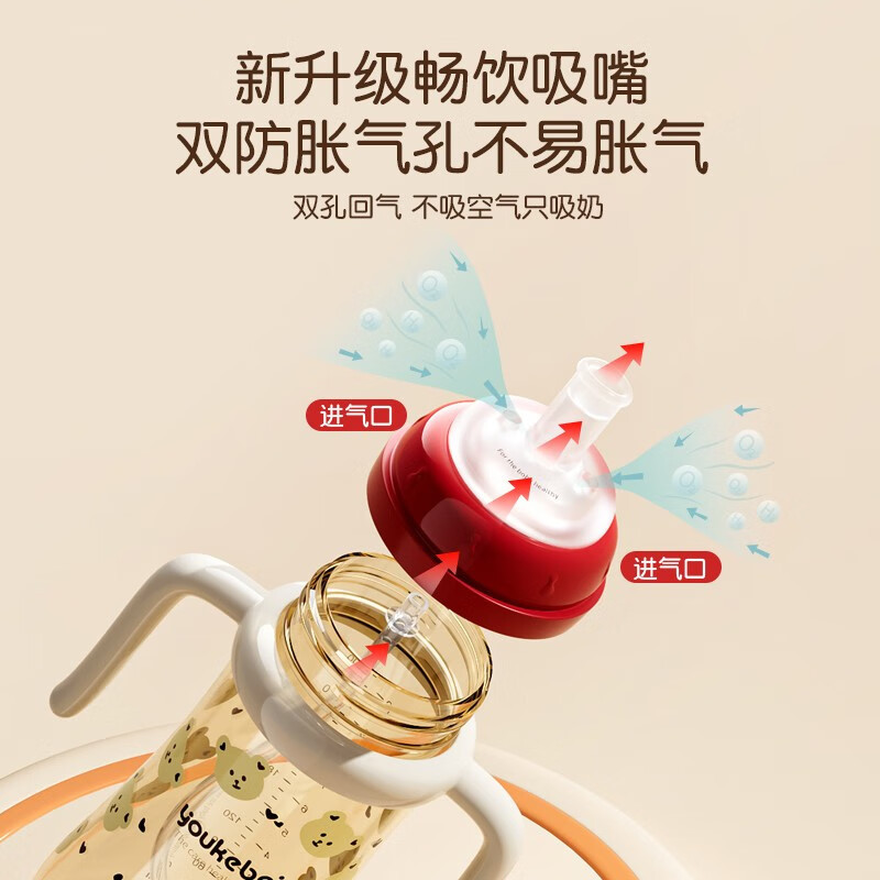 ✅ Children's Straw Bottle, Large Baby Straw Cup for Drinking Milk, Suitable for 1-2-3 Years Old, Water Cup, Durable and Drop-Resistant, Brand for 6 Months and Above