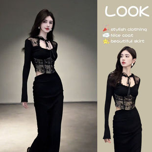 Light Mature Style Royal Sister Sexy T-Shirt Women's 2025 New Style Spice Girl Inner Wear Thai New High Waist Short Lace Top