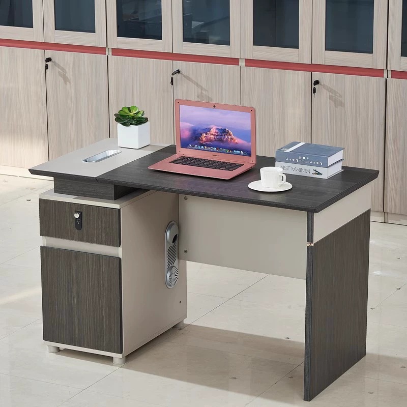 140*60*75 사무실 책상 (다크뷰티 컬러)