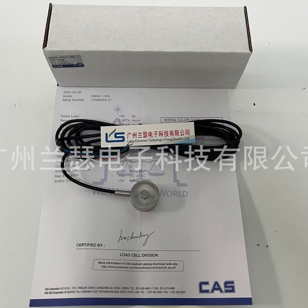 韩国CAS NMNC(50KG-3T)称重传感器 微型测力原装正品