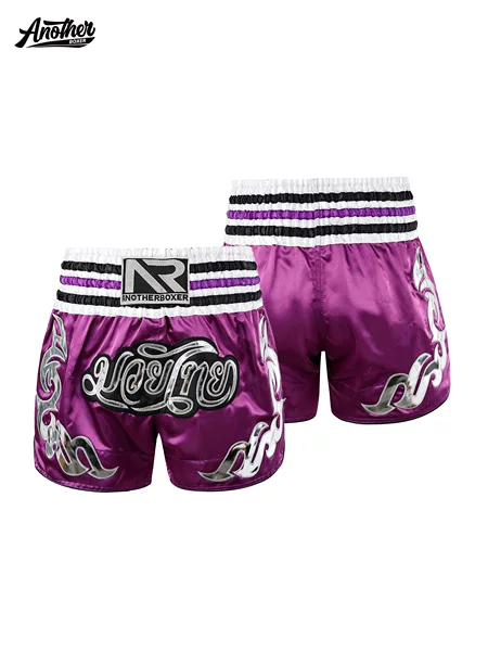 ANOTHERBOXER purple Muay Thai pants, suitable for both adults and children, for martial arts, boxing, and kickboxing