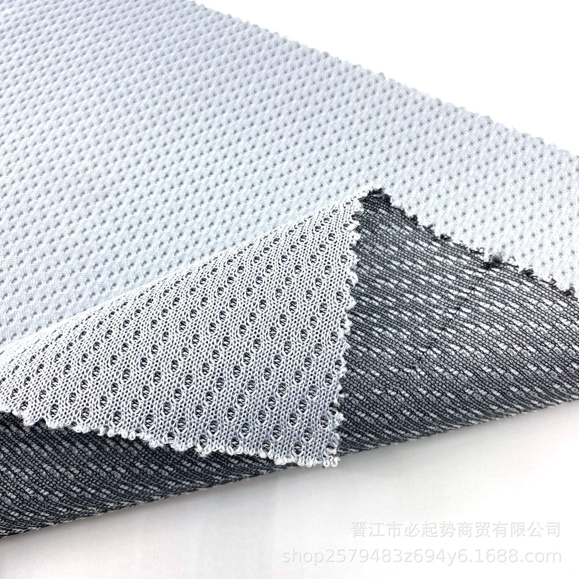 小圆孔双色粗针时尚网布 鞋材箱包用粗针面料单层网布