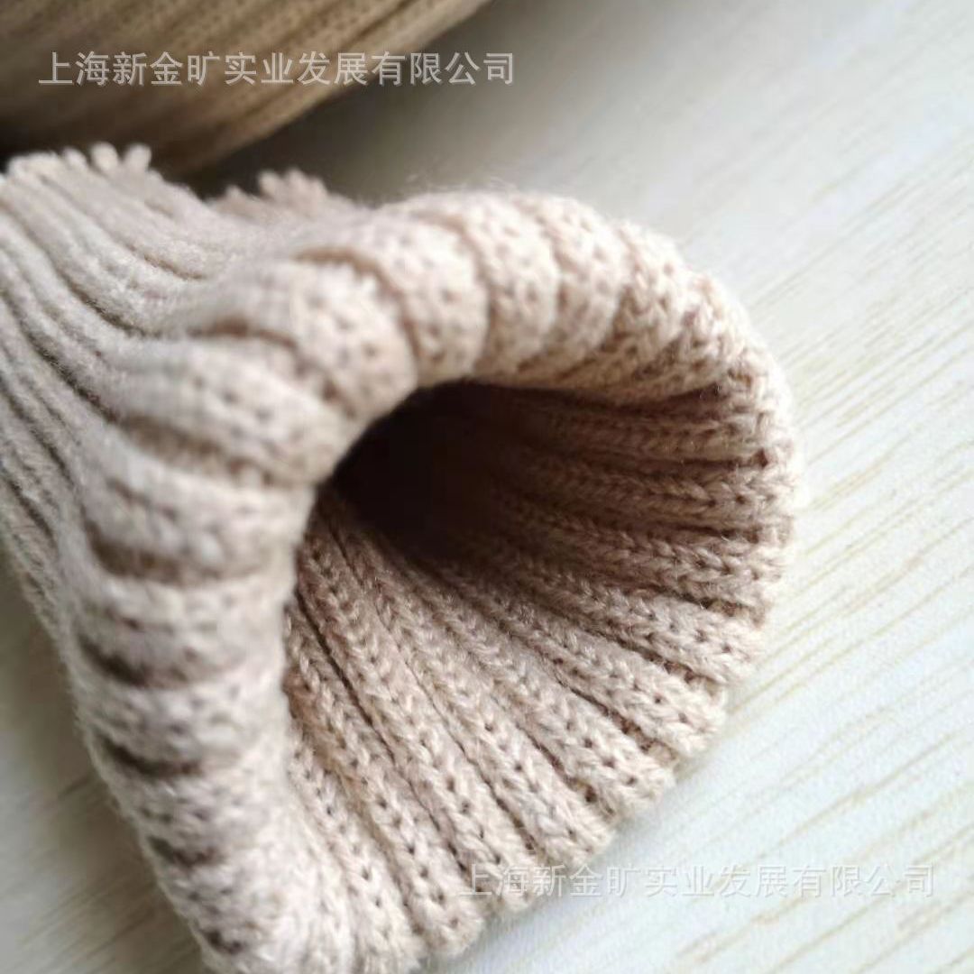 高品质秋冬毛腈针织罗口2*2圆筒无缝罗纹袖口圆筒无缝喇叭袖口