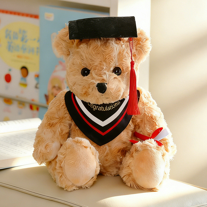 Regalos de graduación Panda juguetes de peluche muñecas bonitas sombreros de graduación muñecas muñecas de peluche regalo
