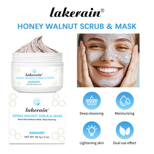 Lakerain Scrub 2-in-1 Gentle Deep Cleansing Non-Irritating Body and Facial Scrub