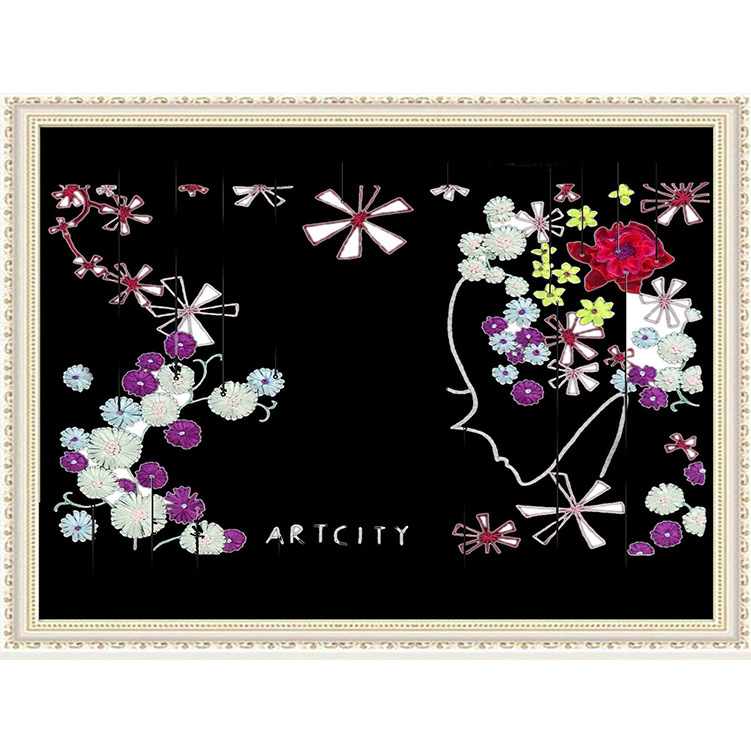 Bordado a mano DIY cinta bordado colgante pintura principiante bordado punto de cruz sala de estar pintura decorativa Lu bordado niños pequeña pintura colgante