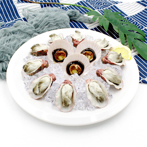 Simulated food barbecue oysters and scallops model decoration photography props hotel window display play house toys