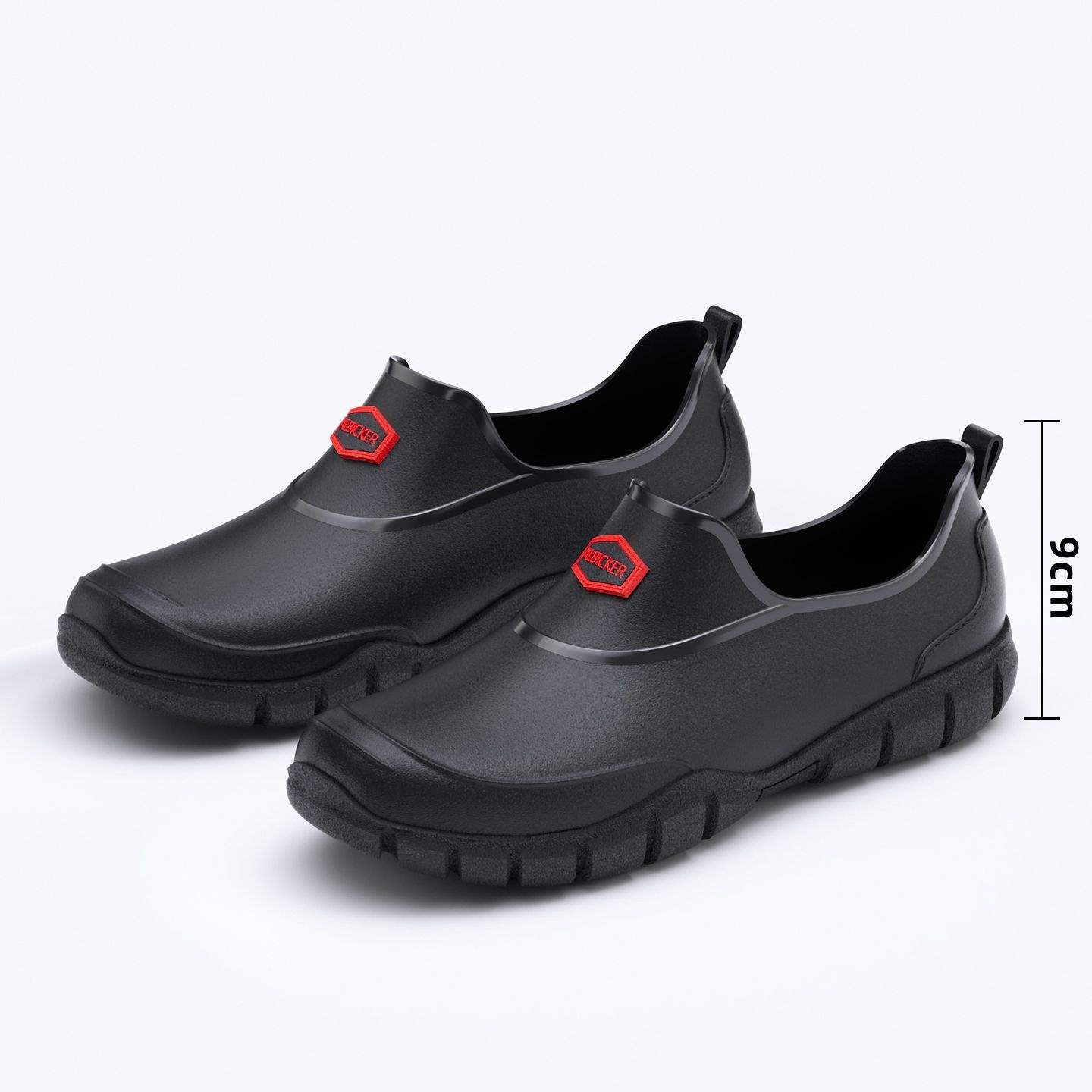 Zapatos de goma impermeables negros clásicos coreanos en la temporada de lluvia sin miedo a la lluvia, zapatos de lluvia de moda antideslizante al aire libre